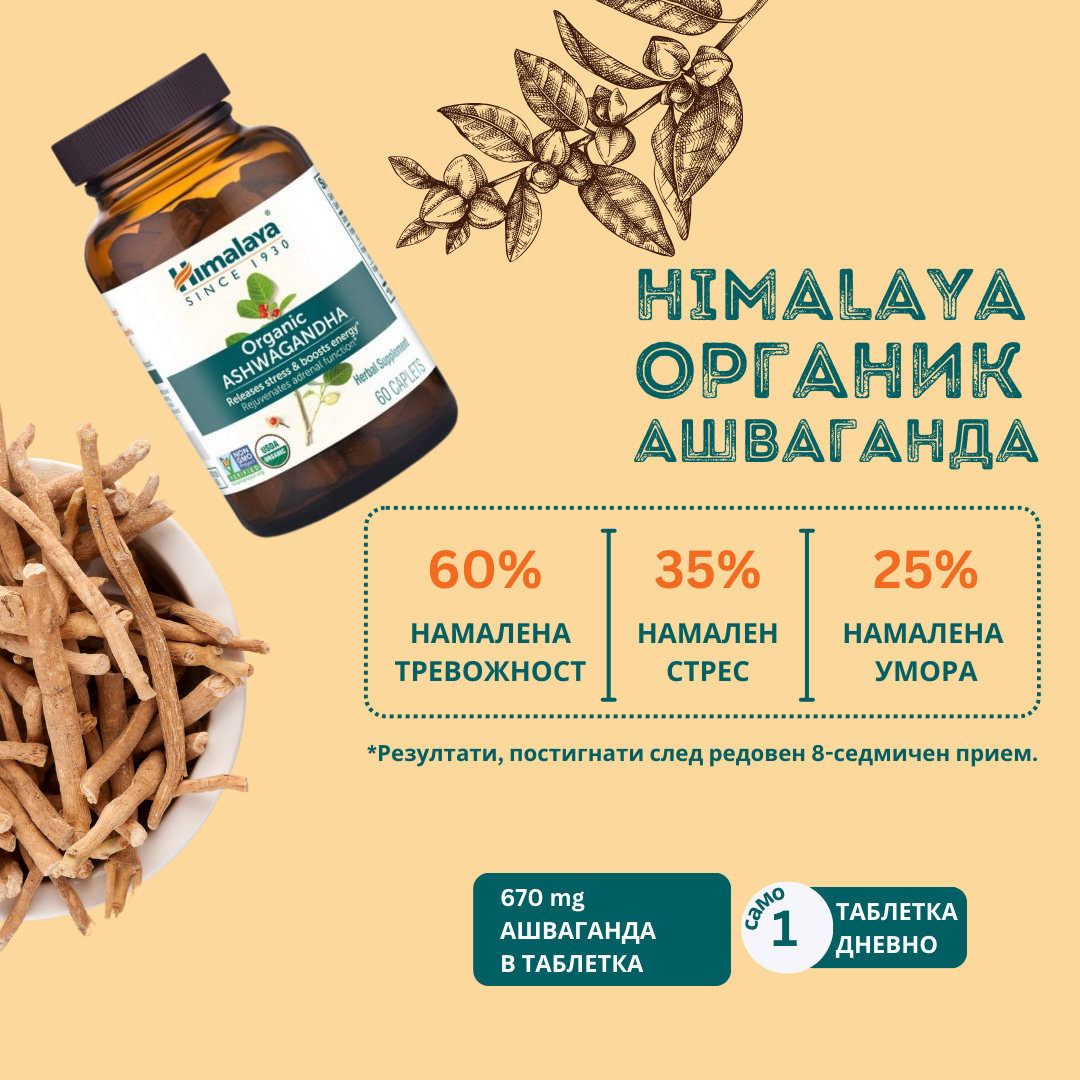 НОВО ОТ HIMALAYA: ОРГАНИК АШВАГАНДА